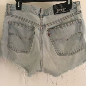 Levi’s cut off shorts. 34” waist 26” thigh